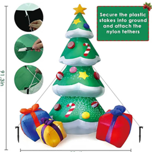 Opblaasfiguur - Kerstboom 2,1m