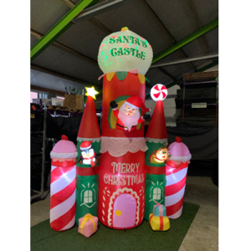 Opblaasfiguur - Kerstkasteel 3m