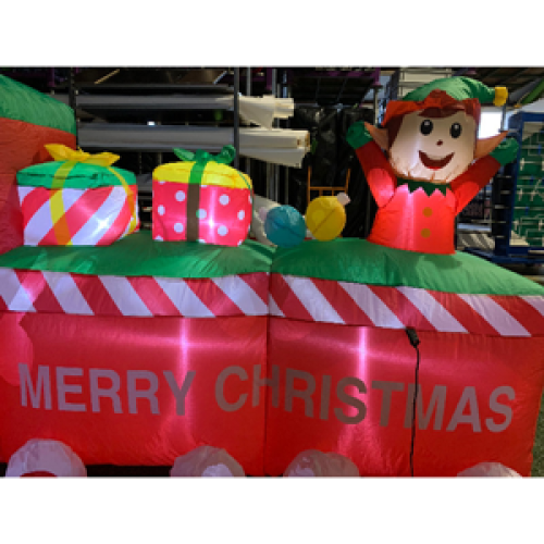Opblaasfiguur - Kersttrein
