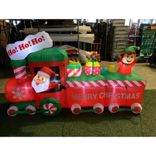 Opblaasfiguur - Kersttrein