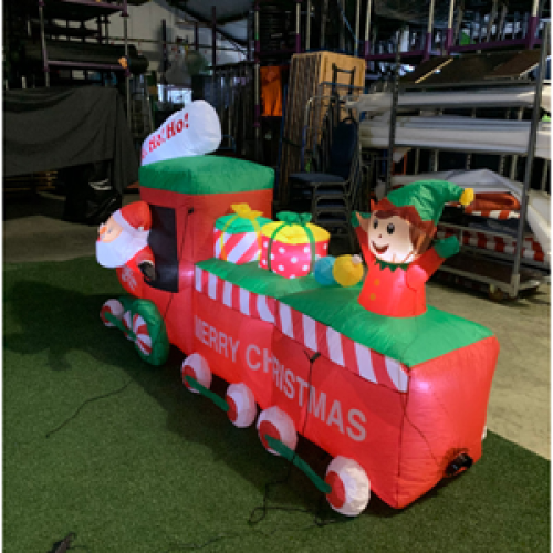 Opblaasfiguur - Kersttrein