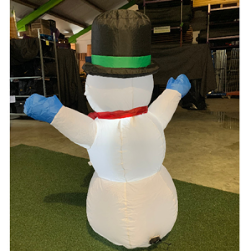 Opblaasfiguur - Sneeuwpop met rode sjaal 