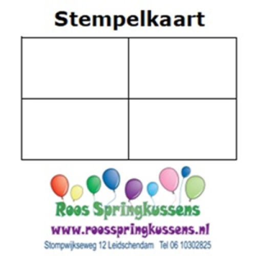 Stempelkaarten 4 stempels (per 100 stuks)