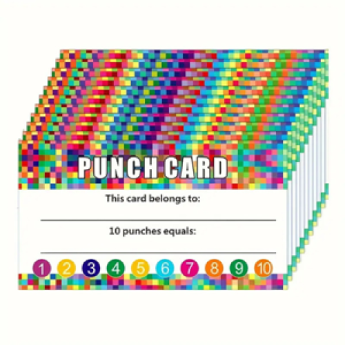 Ponskaartjes 10 - Color - per 50 stuks