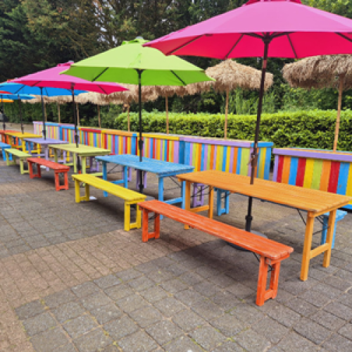 Gekleurde biertafel - beach (Los)