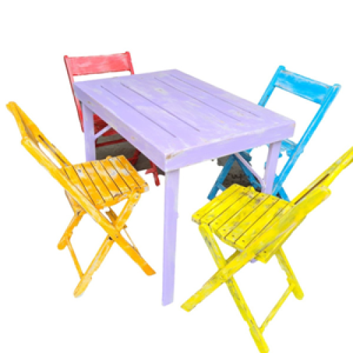 Gekleurde biertafelset beach incl parasol