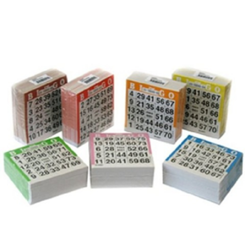 1000 bingokaarten in 10 kleuren