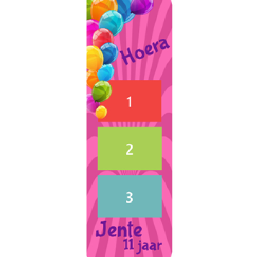 Preview fotostrip - Feest roze met ballonnen