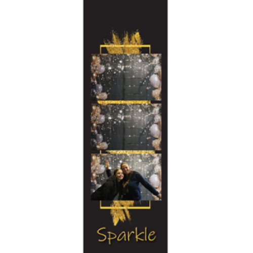 Preview fotostrip - Zwart met goud