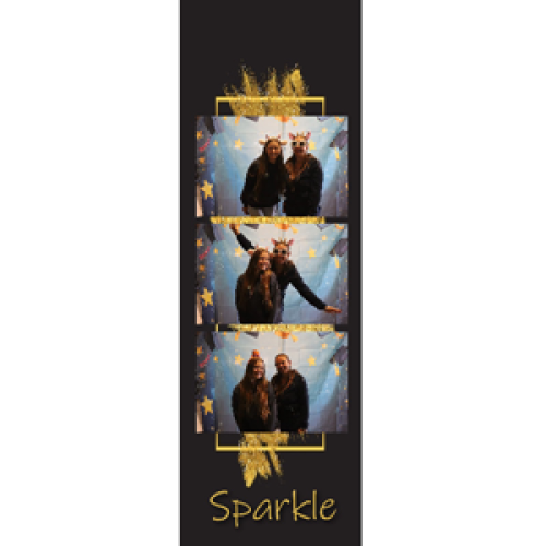 Preview fotostrip - Zwart met goud