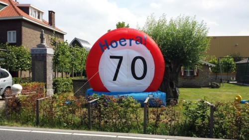 Verkeersbord opblaasbaar
