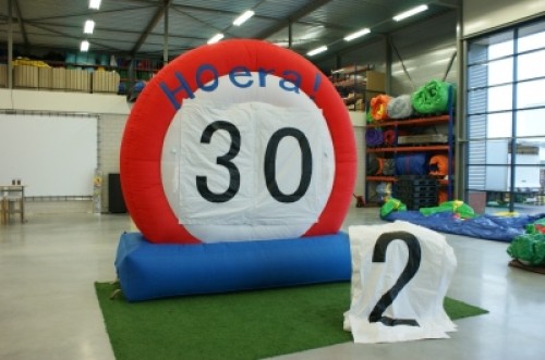 Verkeersbord opblaasbaar