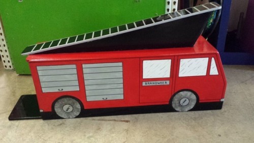 Muizen meppen - Brandweerauto