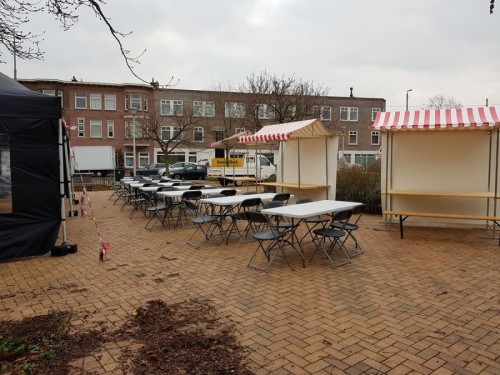 Marktkraam 2,1m deluxe met dak