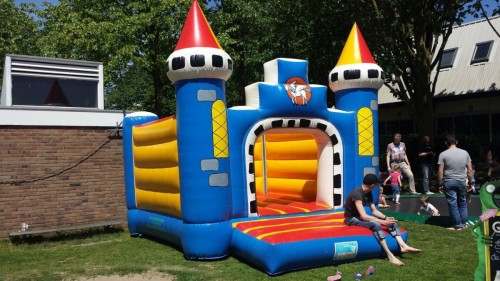 Springkussen Kasteel (blauw)