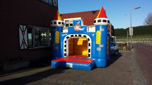 Springkussen Kasteel (blauw)