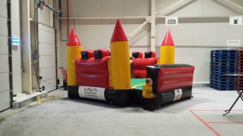 Springkussen Kasteel (rood/geel)