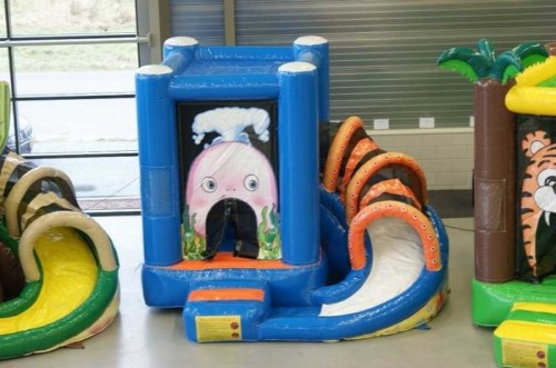 Springkussen Mini walvis met slide