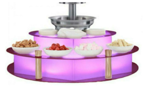 Verlichte tafel (tbv chocoladefontein) - 100 cm